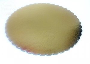 Podkład gruby złoty pod tort  20 cm.