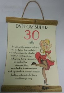 Dyplom bambus Dla super 30-latki