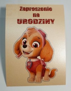 Zaproszenie na urodziny Psi Patrol - SKAY