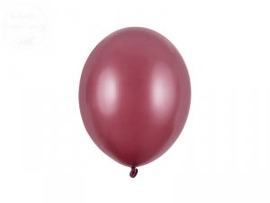 Balony 27 cm metaliczne bordowe 50 szt