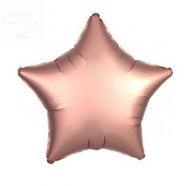 Balon foliowy Gwiazdka różowe złoto matowa 45 cm