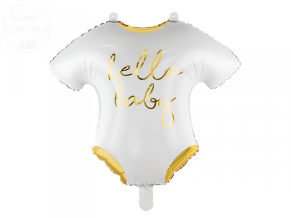 Balon foliowy Śpioszki - Hello Baby - biały