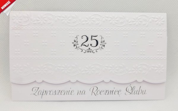 Zaproszenie na 25 Rocznicę Ślubu