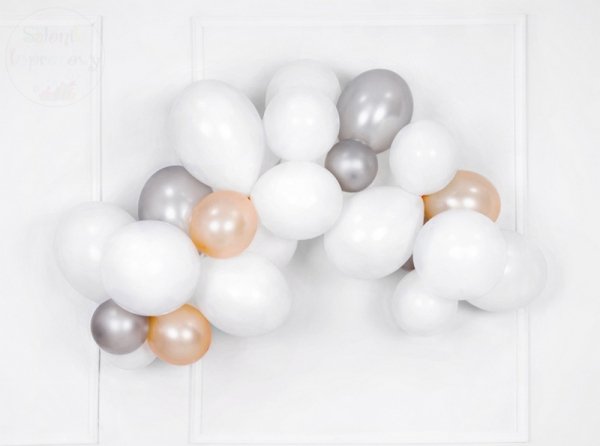 Balony 5 cali srebro metalik 10 szt