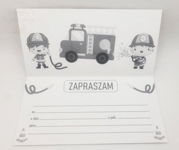 Zaproszeniena urodziny &quot;Strażackie&quot;