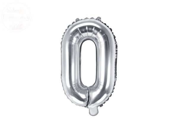 Balon foliowy Litera &quot;O&quot; 35 cm srebrny