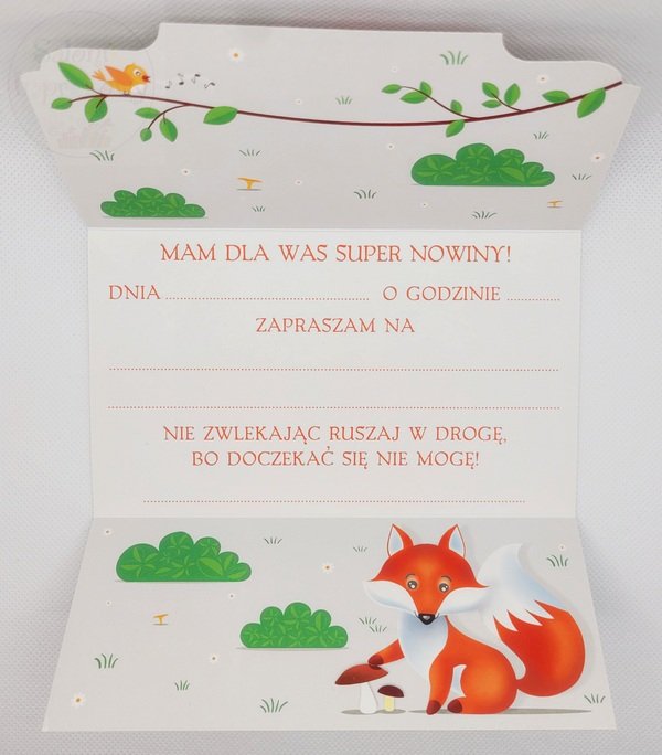 Zaproszenie urodzinowe &quot;Lisek&quot;