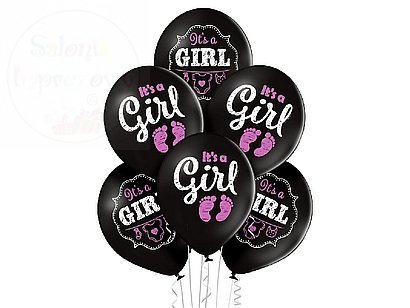 Balony 12 cali czarne It`s Girl