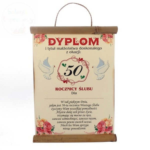 Dyplom Z okazji 50 Rocznicy ślubu