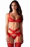Czerwony komplet Obsessive Cupide Desir Set 3 