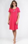 Koszula nocna z krótkim rękawem różowa Regina 154 2XL-3XL 