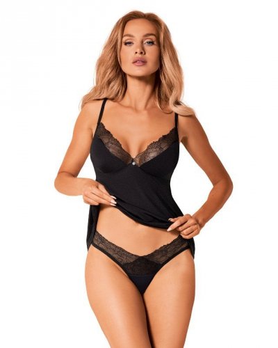 Komplet Obsessive Bella Rou Top & Panties XS-2XL