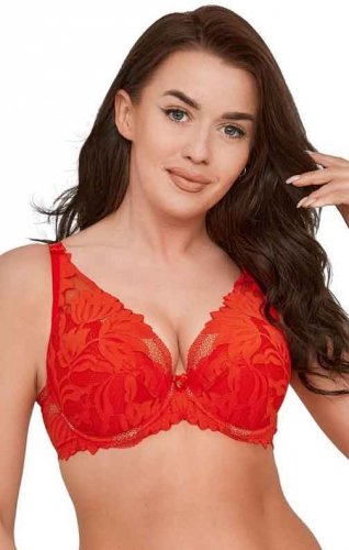 Czerwony biustonosz push-up Gaia 1225 Sophia