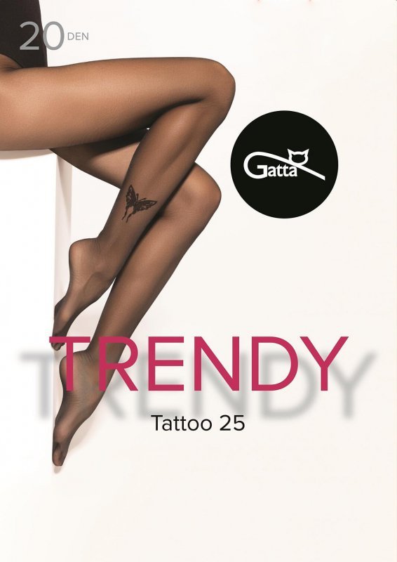 Rajstopy Gatta Trendy Tattoo wz.25 20 den 2-4