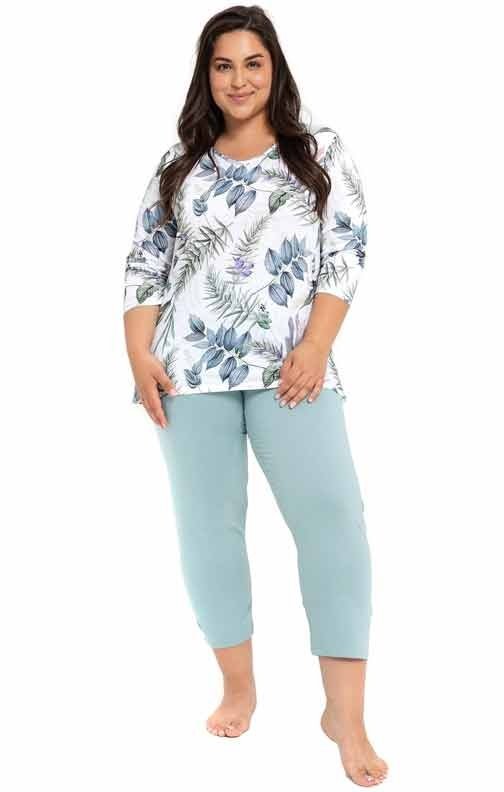 Piżama damska miętowa Taro Flavia 3018 Plus Size