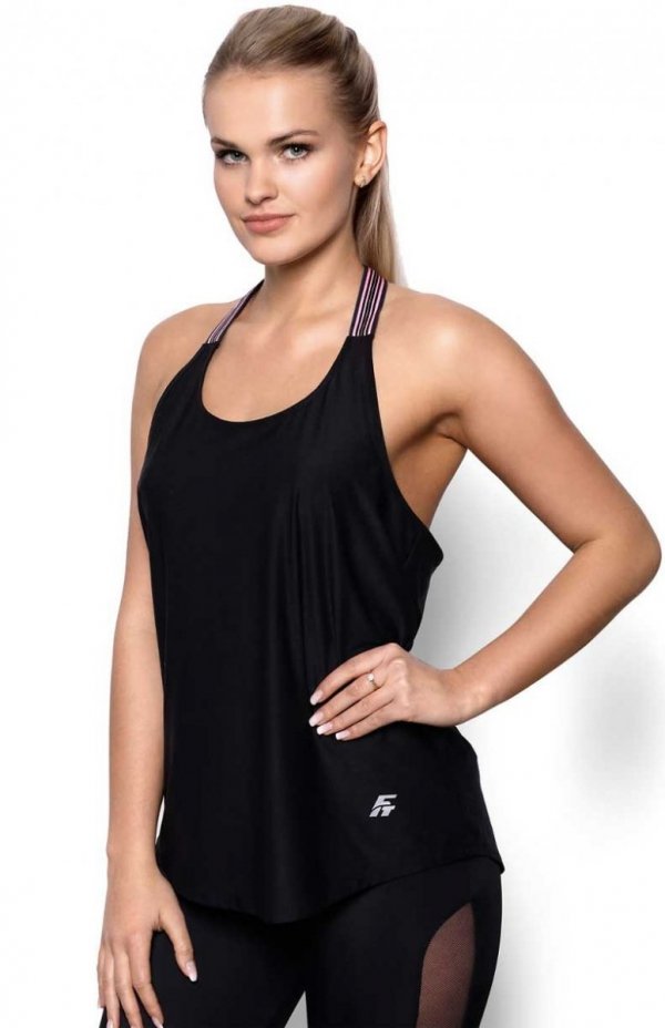 Koszulka fitness damska czarna Eldar Adriana 