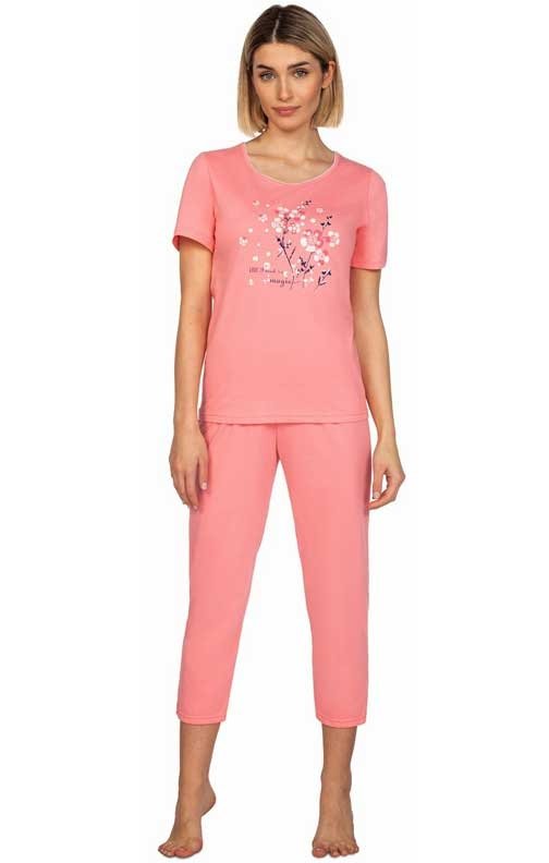 Różowa piżama damska bawełniana Regina 655