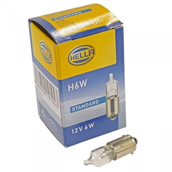 HELLA H6W 12V 6W BAX9S ŻARÓWKA HALOGENOWA HELLA