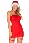 Komplet Model Kissmas Chemise Red - Obsessive