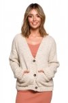 Sweter Kardigan Model BK074 Beige - BE Knit