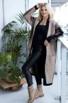 Sweter Kardigan Model 30087 Black/Cappuccino - PeeKaBoo Hurtownia odzieży on-line, moda damska, bielizna i obuwie dla kobiet - M