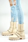 Botki Model 58090-1BE Beige - PRIMO