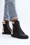 Trampki na koturnie Model Zazoo 3081 Black - Step in style
