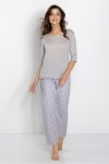 Piżama Damska Model Keep Secrets Tencel Grey - Momenti Per Me