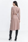 Sukienka z gumką w pasie S259 Beige - Nife
