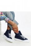 Granatowe wysokie trampki Vinka - Solea