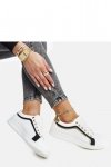 Biało-czarne sneakersy na platformie Amala - Solea