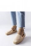 Beżowe espadryle z brokatową wstawką Myasia - Solea