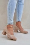 Czółenka Model Zelfitis XY26P Dark Beige - Step in style