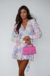 Sukienka Model Anna Krótka 286144015 Fiori Pastello - LaBalancia