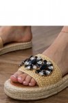 Sandał Klapki Model Luas GQ8-038 Beige/Black - PRIMO