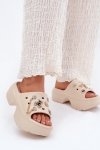 Sandał Klapki Model Ivoriel M567 Beige - Step in style