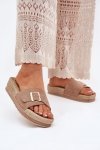 Sandał Klapki Model Selira LOLO27 Dark Beige - Step in style
