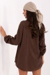 Koszula Damska Model MO-KS-9368.98 Dark Brown - Italy Moda