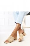 Sandał Klapki Model Gamboa E5518 Beige - PRIMO