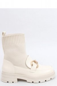 Botki skarpetkowa cholewka TONE BEIGE - Inello