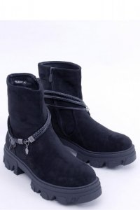 Botki płaskie CONNIE BLACK - Inello