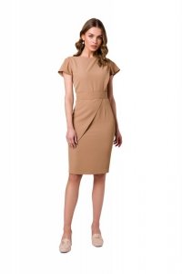Sukienka Model S336 Beige - Stylove
