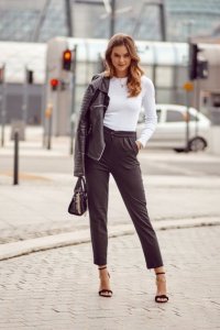 Spodnie Komplet Model FI680 Black/White - Fasardi