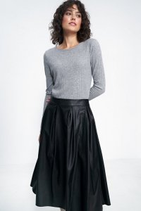 Szara bluzka z długim rękawem B157 Grey - Nife