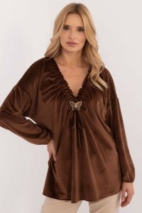 Bluzka Model DHJ-BZ-19902.49P Brown - Italy Moda