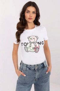 Tshirt Damski Model NM-TS-JX-09328.65P White/Pink - NM