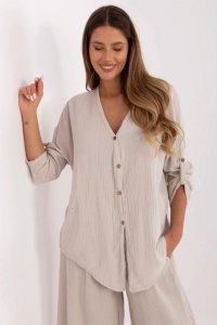 Koszula Damska Model DHJ-KS-25108.60P Beige - Italy Moda
