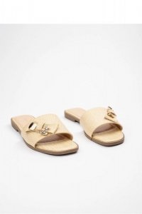Sandał Klapki Model Soraya GQ8-059 Beige - Inello
