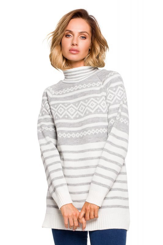 Sweter Damski Model MXS08 Popiel - Moe