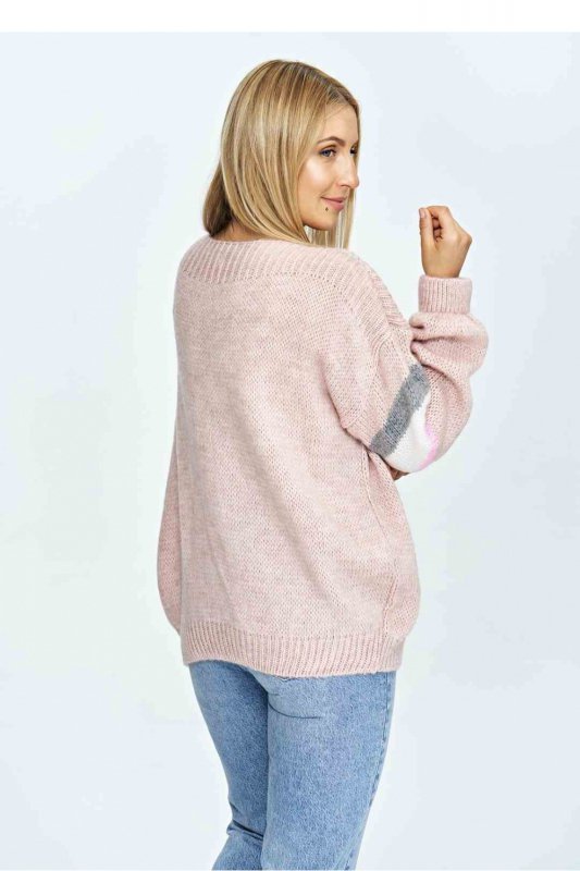 Sweter Damski Model M909 Light Pink - Figl